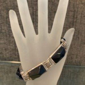 LILLIAN DESIGNS BLACK AND SILVER BRACELET ONE OF A KIND FROM LILLIANS DESIGNS